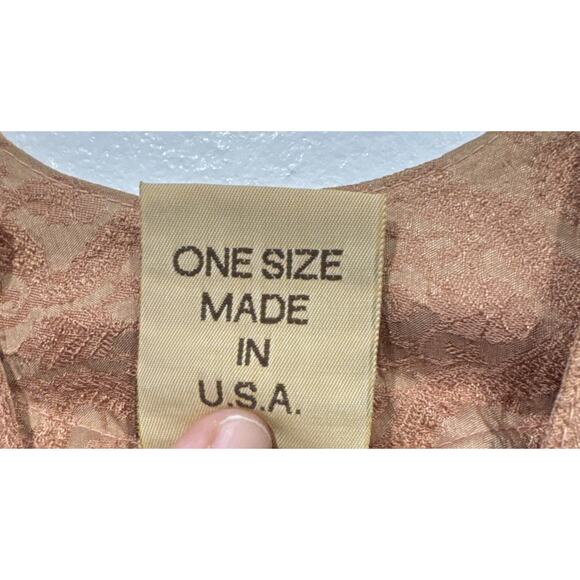 URU Mixed Print Flowy Asymmetrical Tunic Top Womens One Size Silk Boho FLAWED - Picture 9 of 16